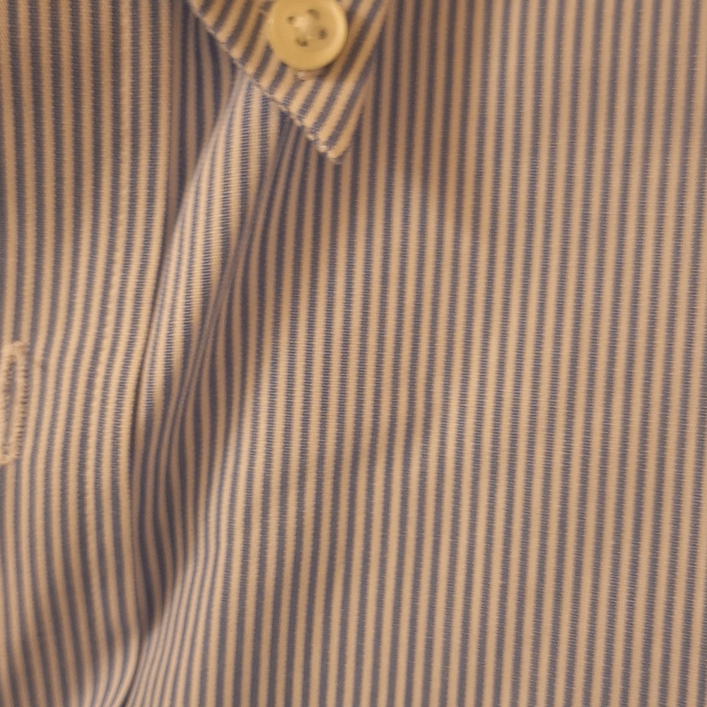 Tommy Hilfiger-Elegant Blue Pinstripe Men's Dress Shirt-New w/tags